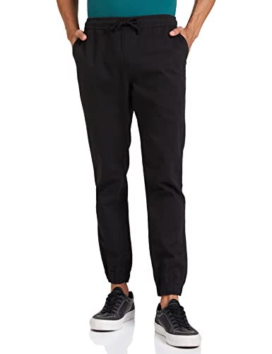 Amazon Brand - Symbol Men's Slim Casual Trousers (SYMJG-TO-01_Black_30