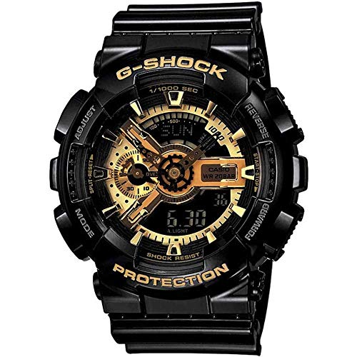 Casio G-Shock GA-110GB-1ADR Black & Gold Analog-Digital Dial Black Res