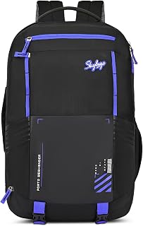Skybags Porto Spacious 40L Weekender Backpack, 2 Compartments, Black-B