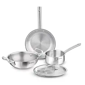 Bergner TriPro 4 Pcs Tri-Ply Stainless Steel Induction Bottom Cookware