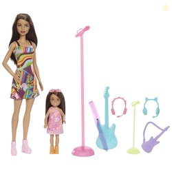 Barbie Dolls & Accessories, Sisters Pop Star-Themed Playset, and Chels