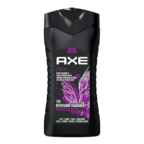 Axe Excite 3 In 1 Body, Face & Hair Wash for Men, Long-Lasting Refresh