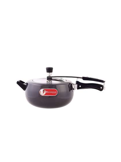 Wonderchef Taurus Black Aluminium Dishwasher Safe Induction Inner Lid