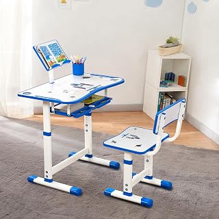 Amazon Brand - Jam & Honey Kids Functional Desk and Chair Set, Height