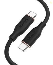 Anker Type C to Type C 100W Flow Cable, 3ft Black, Powerline III Flow