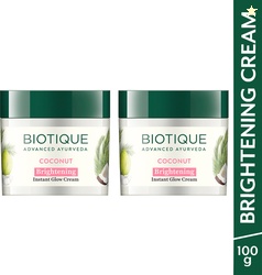 BIOTIQUE Coconut Brightening Instant Glow Cream for All Skin Types, 50