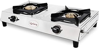 Lifelong 2 Burner Gas Stove Top for Kitchen - Manual Ignition Cooktop