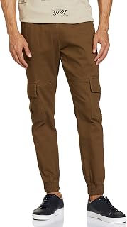 Amazon Brand - Symbol Men's Stretchable Slim Fit Cargo Jogger Pants |