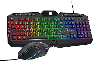 Portronics Ki-Pad 5 Wired Gaming Keyboard & Mouse Combo, 7-Button Mous