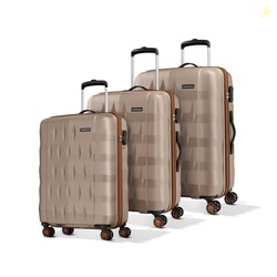 Comet Set of 3 (S+M+L) Hard Case Trolley Bags, Champagne