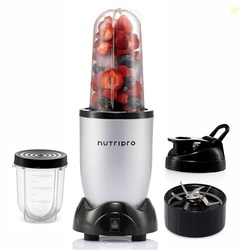 NutriPro Juicer Mixer Grinder - Smoothie Maker - 500 Watts (2 Jar, Sil