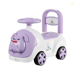 Lifelong Bunny Manual Push Ride-On Toy Car with Back Support for Boys