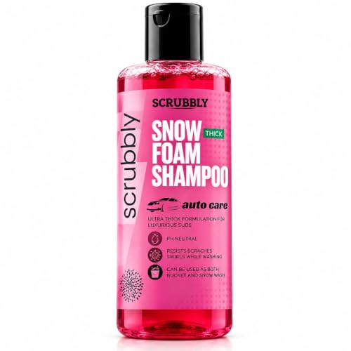 Scrubbly Car & Bike Shampoo Wash 500ml | pH Neutral | Thick Snow Foam