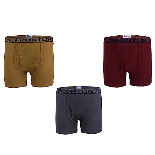 RUPA FRONTLINE Trunk for Boys, 100% Cotton Fabric, Outer Elastic, Pack