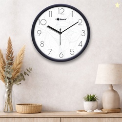 BOSCO Analog 28 cm X 28 cm Wall Clock White, With Glass, Standard