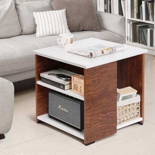ABOUT SPACE Coffee Table - Wooden Center Table with Storage, Teapoy Ta