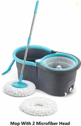 ELINOR PLASTIC SPINNER BUCKET MOP 360 REVOLVING CLEANING MOP WITH...mo