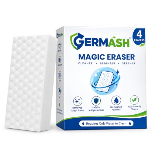 Germash Magic Eraser | Pack of 4 | No Scratch Multi-Surface Cleaning S