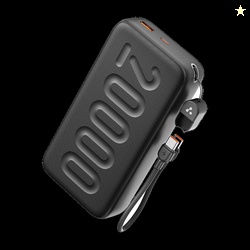 Ambrane 20000 mAh 22.5 W Compact Power Bank (Black, Lithium Polym...mo