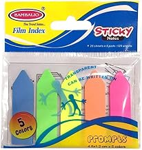 Bambalio BSNS-10A Arrow Shaped 5 inch,5 Neon Colour Prompts, 25 Sheets