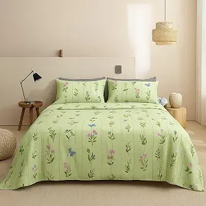 300 TC Microfiber XXL Soft Cotton Super King Size Bedsheet for Double