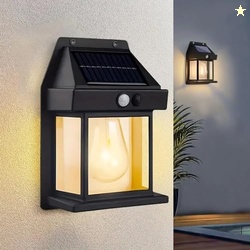 Solar Wall Light with Motion Sensor, Auto Chargeable Waterproof-Pack o