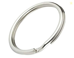 DIY Crafts Pack Of 144 Pcs, Silver, 1  Key Rings - Heat Treated & Lead