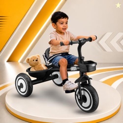 Amazon Brand - Jam & Honey | Kids Tricycle | Red | 2-Point Safety Harn