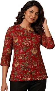Women's Rayon Printed Designer Ethnic Stylish Short Kurti Top for Offi