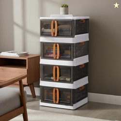 CELLO Foldable Plastic Cupboard for Storage | DIY Collapsible Wardrobe