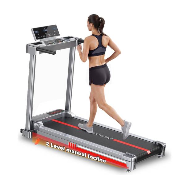 Lifelong 4.5HP Motorized Treadmill for Home | Manual Incline 2 Level |