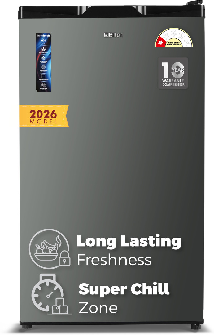 Billion 92 L Direct Cool Single Door 1 Star Refrigerator Graphite Grey