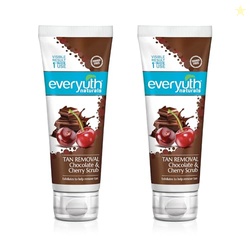 Naturals Tan Removal Chocolate & Cherry Face Scrub | Detan & Cleanse|A