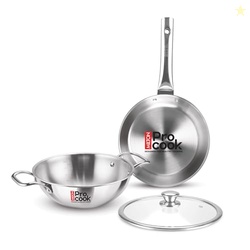 Induction Cookware & Gas Stove Friendly Triply Stainless Steel 3 Pcs C