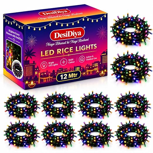 Desidiya LED Rice Light for Decoration String and Series Light for Diw