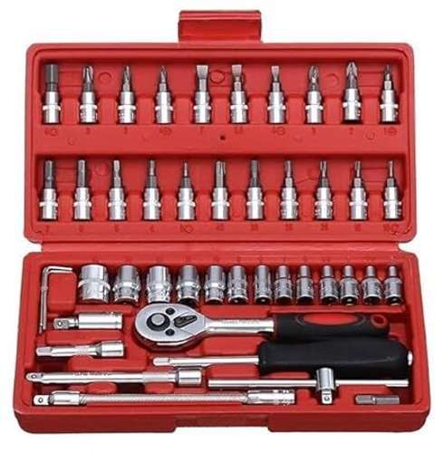 Flipkart SmartBuy Socket Tool Set 46 in 1 Bit Socket Wrench Tool ...mo