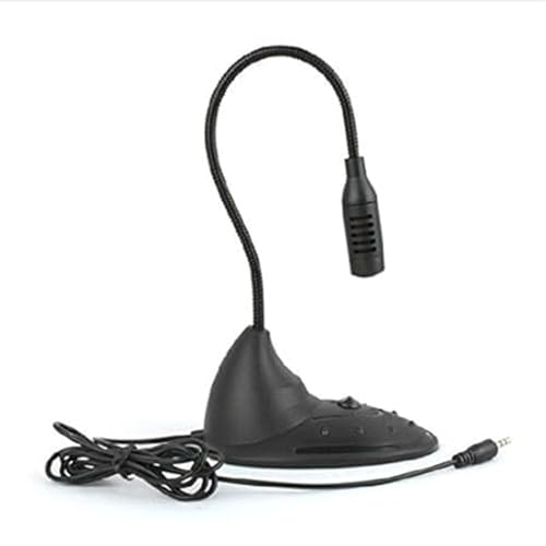 PremiumAV 3.5mm Wired Desktop Microphone  Flexible Gooseneck Noise-Can