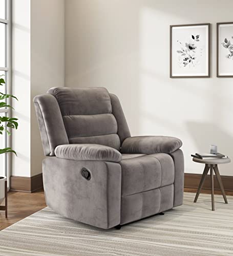 Nilkamal Sierra Velvet Fabric Manual Recliner | 3 Year Warranty | 1 Se