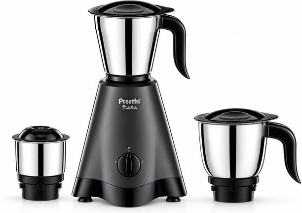 Preethi Tiara 500 W Mixer Grinder Tiara MG 275 | 3 Jars | Powerful Gri