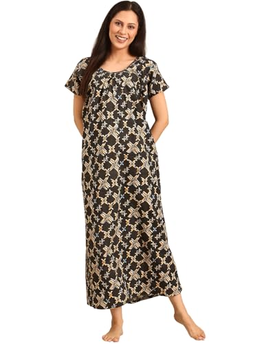 Rupa Jon Aishwarya Women Full Length Printed Nighty in Premium Cotton