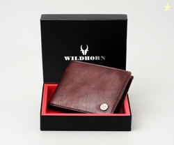 WildHorn Brown Leather Men's Wallet (WH2052 CRACKLE)