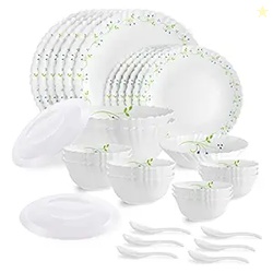 CELLO Tropical Lagoon Dazzle Series Opalware Dinner Set of 35 Pieces F