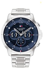 Tommy Hilfiger Quartz Multifunction Blue Dial Stainless Steel Strap Wa
