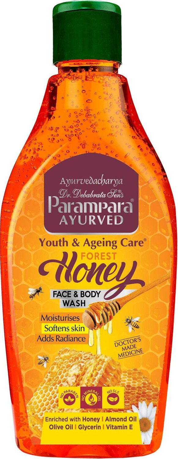 Parampara Ayurved Honey Face & Body Wash Skin Moisturizing Soft & Glow