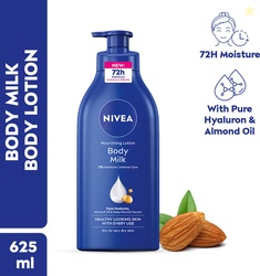 NIVEA Nourishing Body Milk with 72H Moisture, Hyaluron & Almond Oil 62