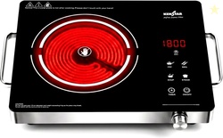 Kenstar 2200 W Infrared Cooktop Touch Panel Silver, Black, Infra Lumo