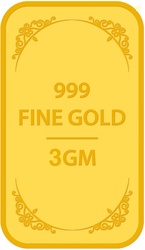 Muthoot Pappachan 24 (999) K 3 g Gold Bar
