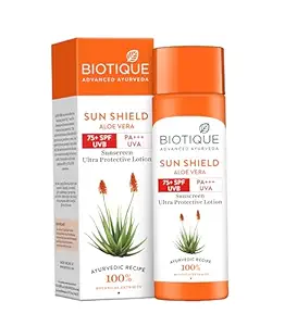 Biotique Aloe Vera 75+SPF UVA/UVB Sunscreen Ultra Soothing Body Lotion
