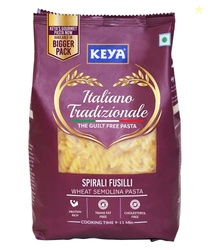 KEYA Fusilli Pasta 1kg, 100% Durum Wheat Pasta | Vegetarian | No MSG |