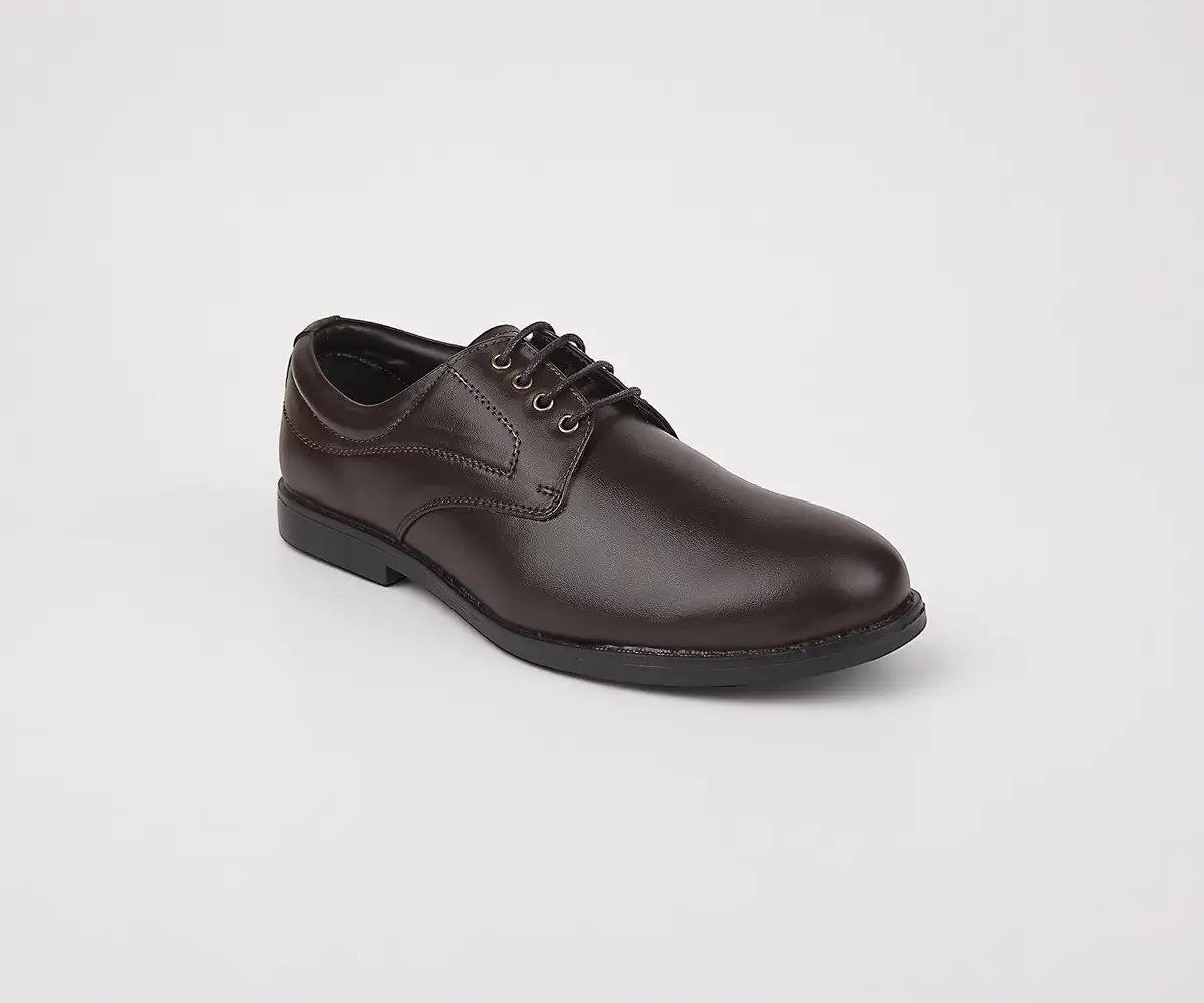 Liberty Fortune Black & Brown Derby Formal Shoes for Men - PU Office W